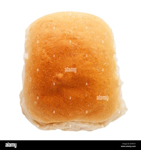 A White Bread Roll On A White Background Stock Photo Alamy