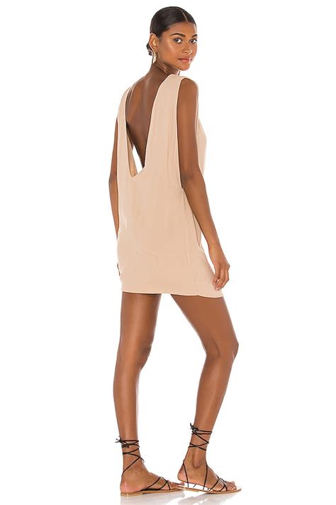Indah Pella Plunge Mini Dress In Nude REVOLVE