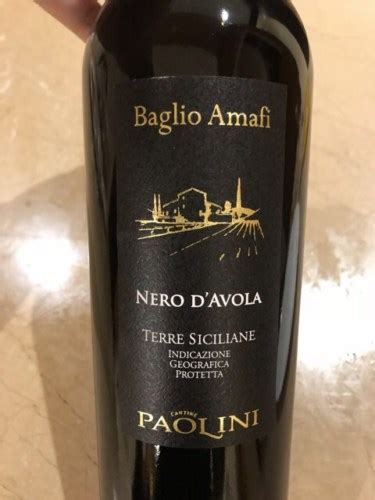 1972 Cantine Paolini Baglio Amafi Nero D Avola Vivino