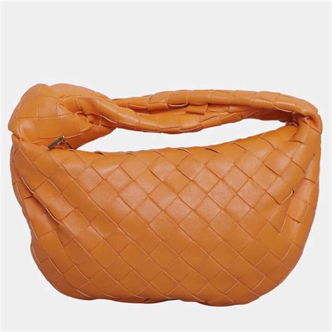 Bottega Veneta Orange Leather Mini Jodie Shoulder Bag Shopstyle