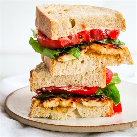 Smoky Maple Halloumi Sandwich Happy Veggie Kitchen