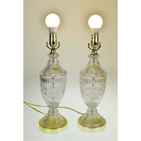 Vintage Imperlux Hand Cut Lead Crystal Lamps A Pair Chairish