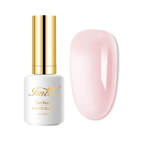 Amazon Imtiti Nude Gel Nail Polish 1 Pcs Neutral Jelly Pink Translucent Color UV Light