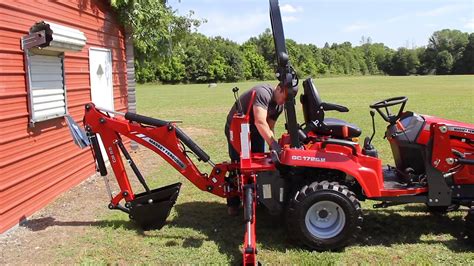 Remove And Install Backhoe On Massey Ferguson Gc1700 Youtube