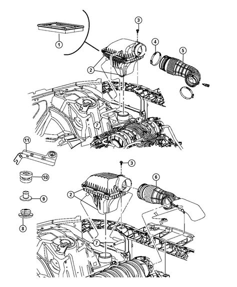 2010 Dodge Challenger Rt 57l Hemi V8 At Hose Make Up Air