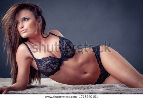 Sexy Gorgeous Woman Black Lingerie Stockings Stock Photo Shutterstock