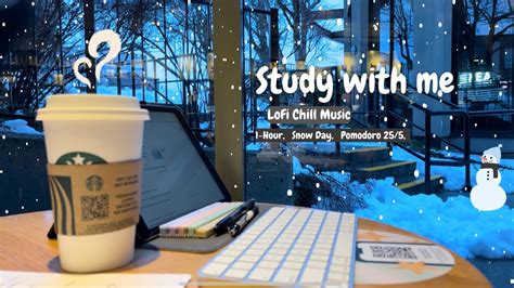 STUDY WITH ME At A Cafe STARBUCKS Lofi Chill Music 1 Hour REAL