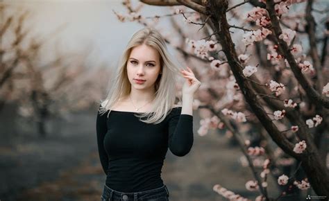 Women Blonde Portrait Depth Of Field Women Outdoors P