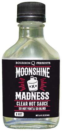 Bourbon Q Moonshine Madness Clear Hot Sauce Hot Sauce Mall
