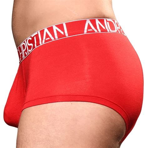 Andrew Christian Almost Naked Happy Modal Trunks Red Inderwear