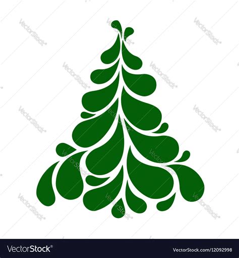 Decorative Stylized Christmas Tree Royalty Free Vector Image