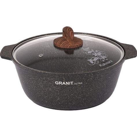 Кастрюля-жаровня Kukmara 5л со стеклянной крышкой Granit ultra original ...