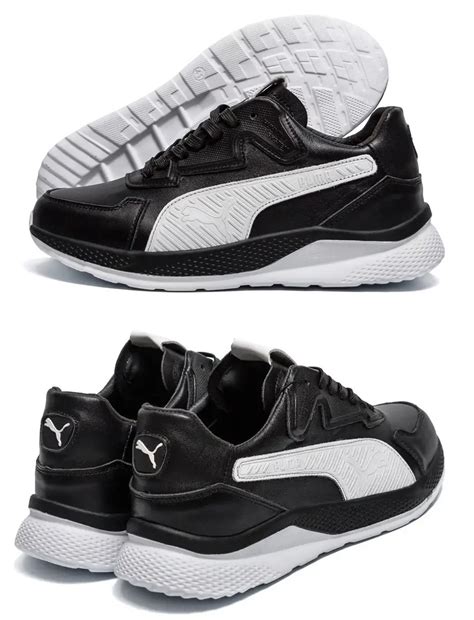 Мужские кожаные кроссовки Puma (Пума) RS Black, мужские кожаные туфли ...