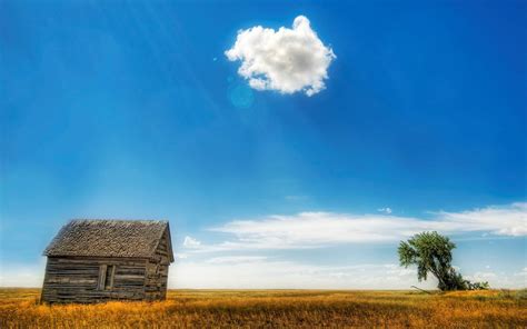 Wallpaper Sunlight Landscape Nature Grass Sky Field Morning Wind Horizon Cabin Cloud