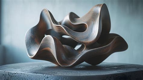 Sculptural Abstract Clay Artwork with Expressive Dynamic Shapes and ...