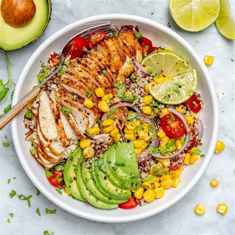 Mexican Grilled Chicken Bowl Recipe | Healthy Fitness Meals