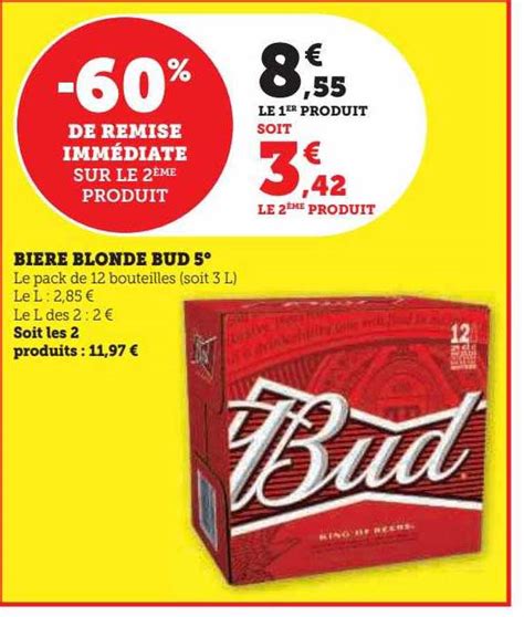 Promo Bi Re Blonde Bud Chez Hyper U Icatalogue Fr