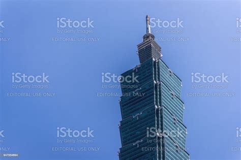 Aerial Panorama Over Downtown Taipei With Taipei 101 Skyscraper Capital