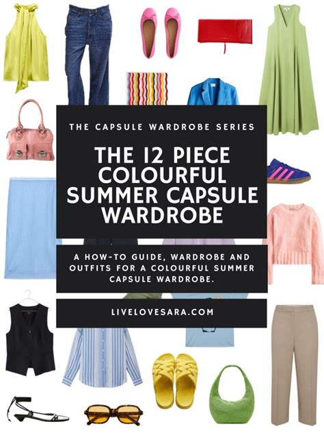 A 12 Piece Colourful Summer Capsule Wardrobe Using Colour Theory