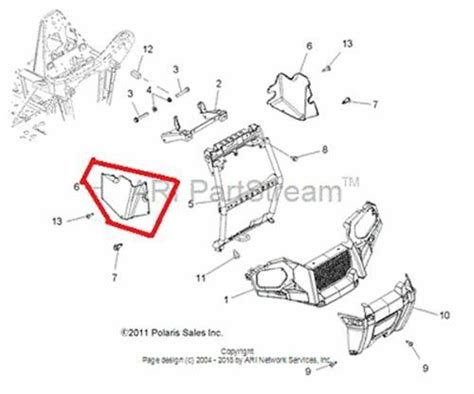 New Oem Polaris Hawkeye Sportsman 400 Ho Right Side Radiator Shield