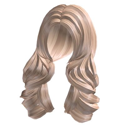 Realistic Curly Hair Mid Part Blonde Roblox