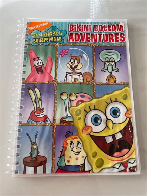 Spongebob Squarepants Bikini Bottom Adventures TV Show DVD Upcycled Spiral Bound Notebook
