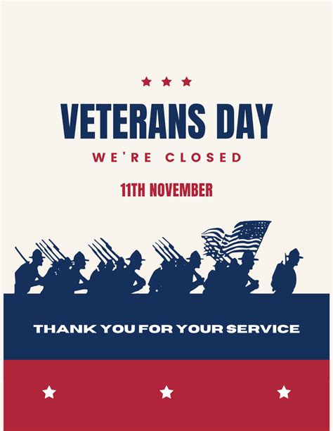 10 FREE Veterans Day Closed Signs Printable (2023) - The Joy of Gifts