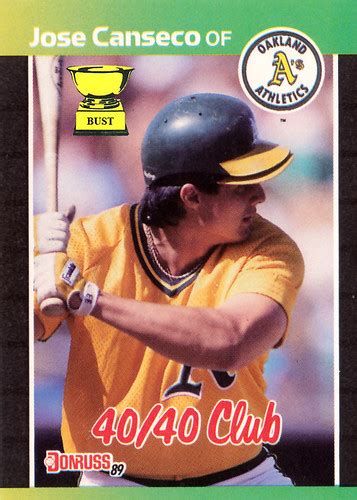 Baseball Card Bust Jose Canseco Donruss Club