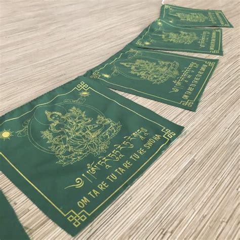 Bandera Tibetana A Tara Verde Full Humos Cl