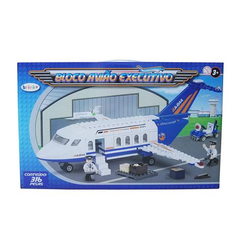 Aviao De Blocos De Montar - Blocos de Montar Brink+ Avião Educativo | Americanas