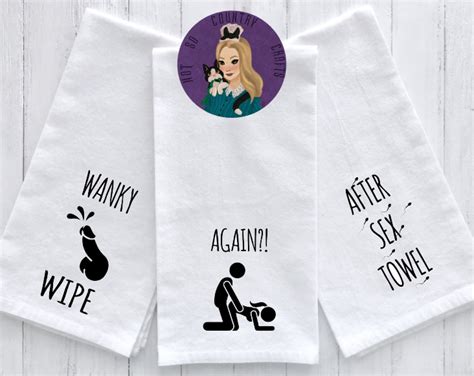 After Sex Towels Wanky Wipes Cum Towel Set Of Etsy