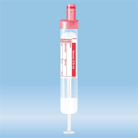 S Monovette Serum CAT 9 ml cap red LxØ 92 x 16 mm with paper