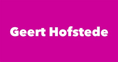 Geert Hofstede Spouse Children Birthday And More