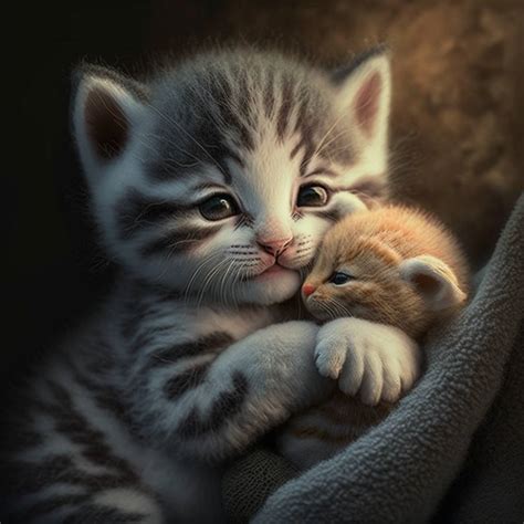 Baby kitten in love. Cuteness overload by ParsecArt on DeviantArt