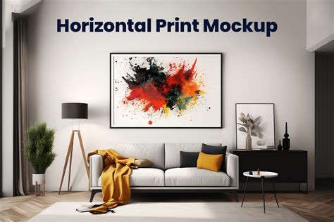 Big Horizontal Print Mockup Poster Art Graphic By Sprout Mockups
