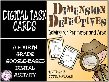 TEKS 4 5D Distance Learning Digital Task Cards Dimension Detectives