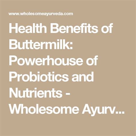 Health Benefits Of Buttermilk Powerhouse Of Probiotics And Nutrients