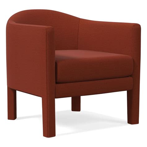 Isabella Fully Upholstered Chair Poly Distressed Velvet Burnt Umber
