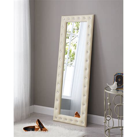 Crystal Tufted Full Length Mirror Full Length Large Floor Mirror