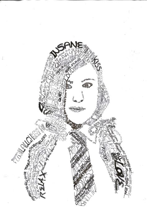 Calligram Portrait Words To Express Yourself Miss Allen S