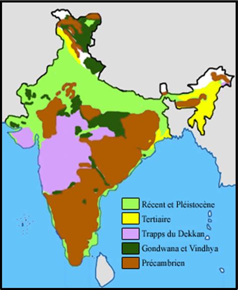 1893 India Empire Map India Geological Features Basal