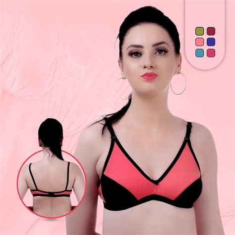 Full Coverage Color Block Everyday Bra For Women Nutex In