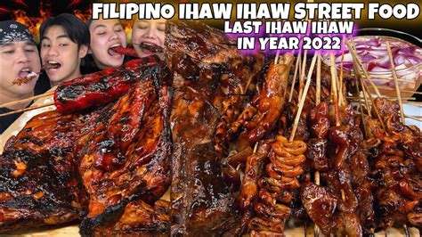 IHAW IHAW STREET FOOD MUKBANG TUNA PANGA ISAW NG MANOK AT BABOY