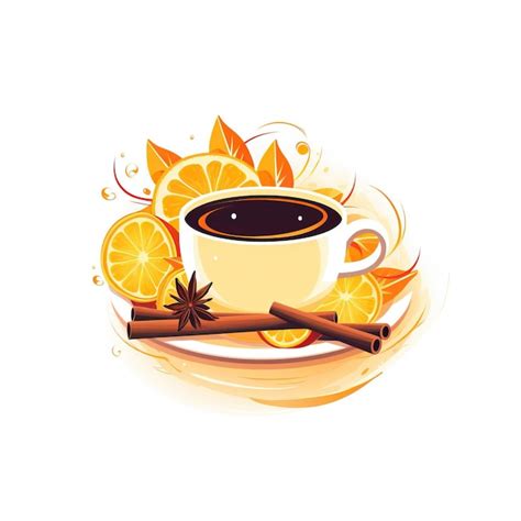 Premium Vector Hot Toddy Vector Flat Geometric Watercolor White Background Isol