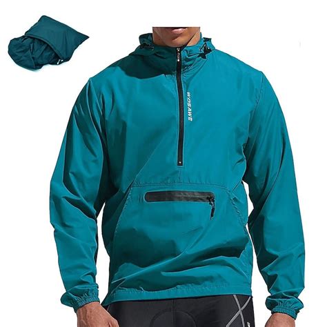 wosawe veste de cyclisme pour hommes coupe vent imperméable veste de