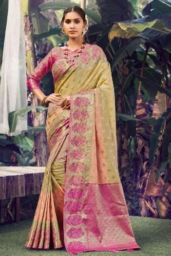 Bhelpuri Gold Silk Woven Saree With Blouse Piece Blouse Fabric