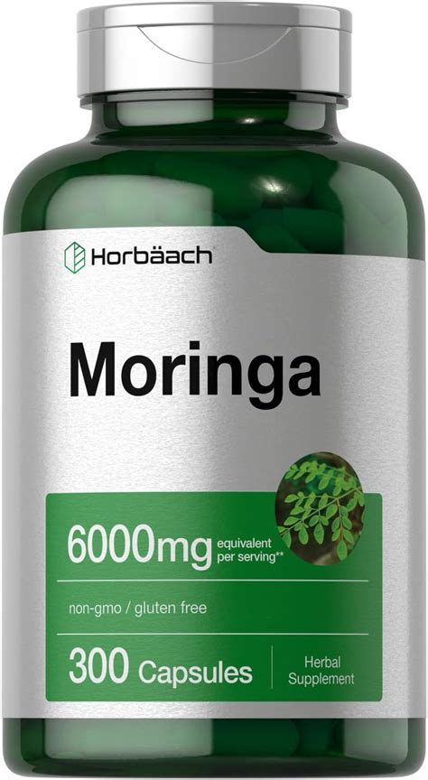 Amazon Hebhac Herbs Organic Moringa Capsules 120 Capsules 1000mg