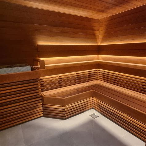 Stone and tiles in the sauna