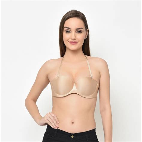 Buy Da Intimo Push Up Strapless Bra Nude Online