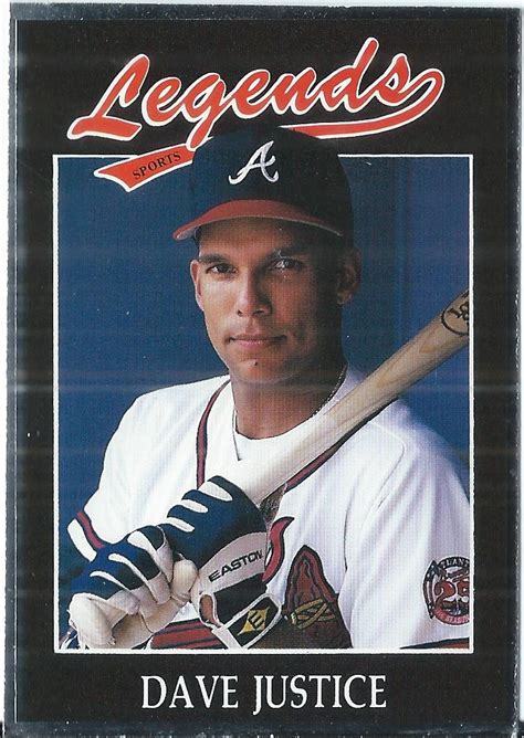 1991 Legends Sports 6 David Justice Nm Mt
